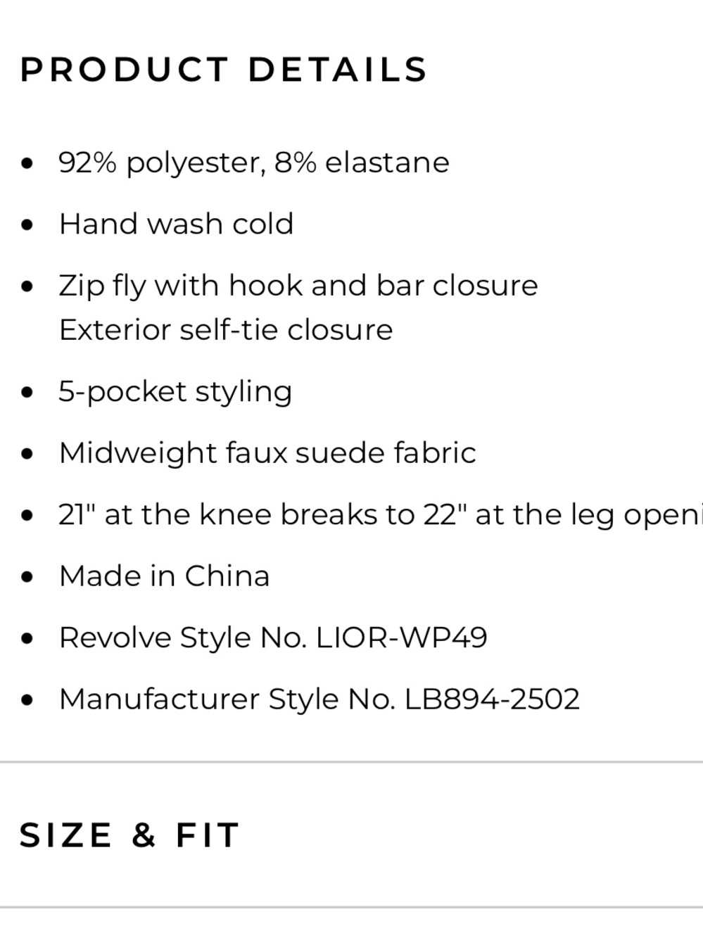 LIONESS Dusty faux suede pants slight barrel - Picture 14 of 14